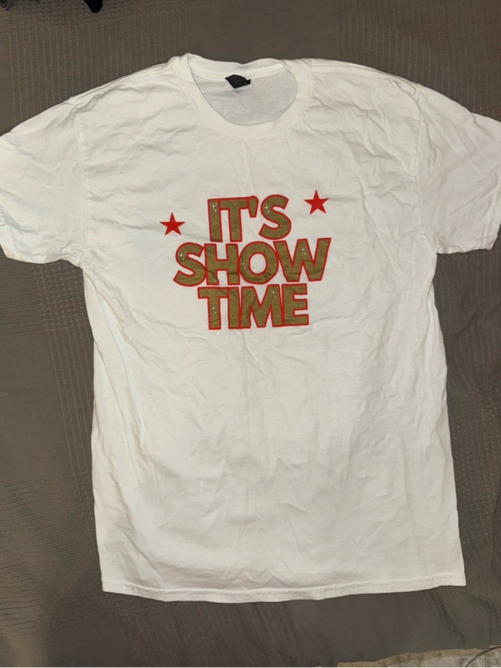 White ‘It’s Show Time’ Cotton Tee